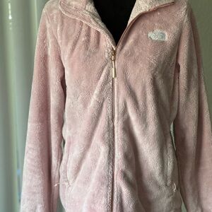 Women’s The North Face Plush zip up Jacket in Light Pink. Size L